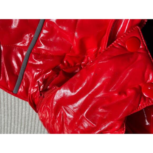 Milano Di Rouge Jacket Mens Medium Red Elliot Puffer Coat Removable Hood M086 - Picture 14 of 16